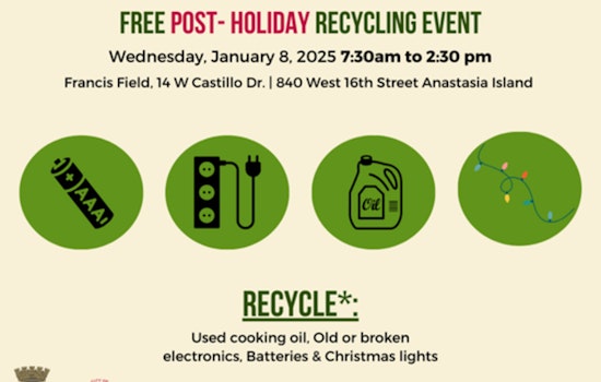St. Augustine Sets Community Recycle Event for January 8 Christmas Tree Curbside Pick-Up Also Announced