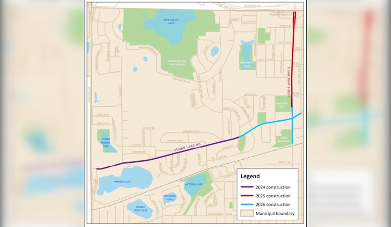 St. Louis Park Announces Infrastructure Upgrades for Cedar Lake Road and Louisiana Avenue Set for 2025-26