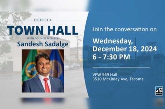 Tacoma Council Member Sandesh Sadalge to Host District 4 Town Hall on December 18
