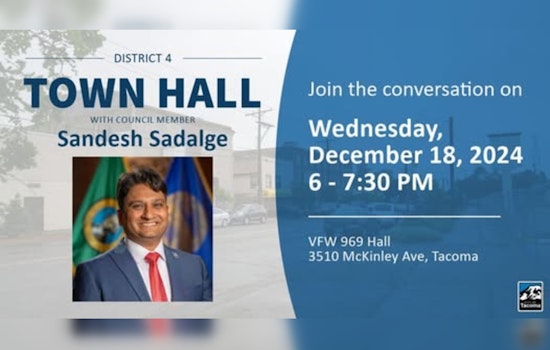 Tacoma Council Member Sandesh Sadalge to Host District 4 Town Hall on December 18