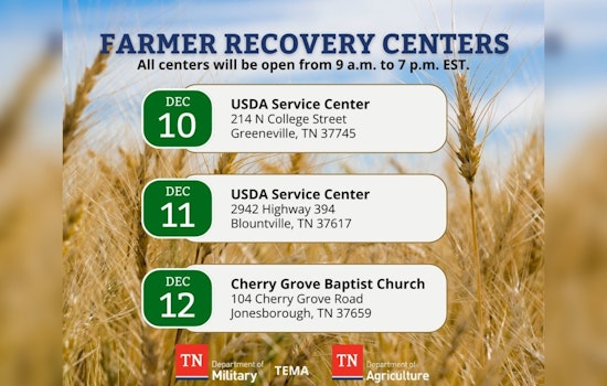 Tennessee Sets Up Farmer Recovery Centers in Wake of Tropical Storm Helene