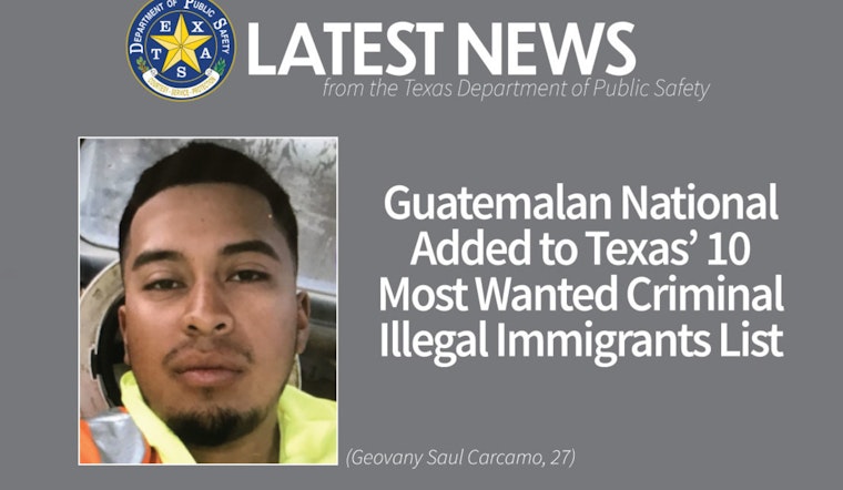 Texas DPS Intensifies Hunt for Wanted Individual, Offers $3,000 for Info on Suspected Child Assault Fugitive