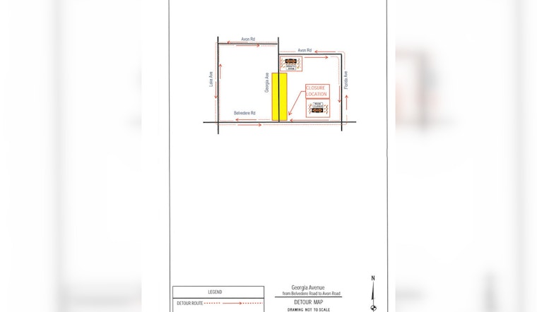 Traffic Alert: Georgia Avenue Closure for Drainage Improvements from December 9 in Palm Beach County