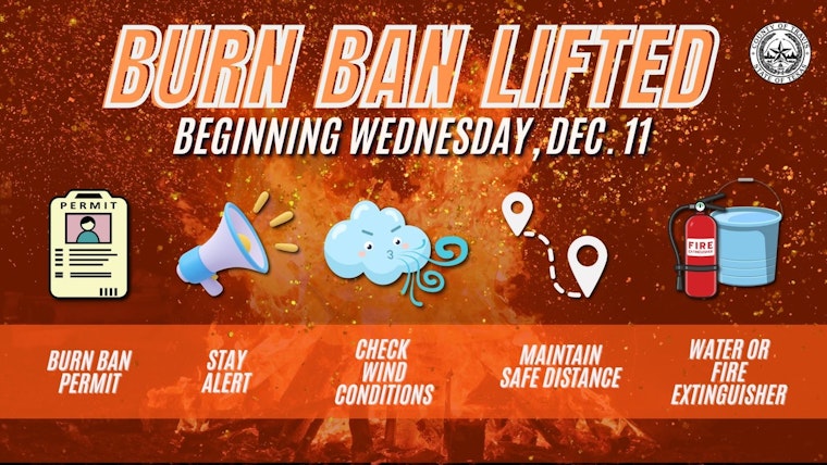 Travis County Temporarily Lifts Burn Ban Following Rainfall; Officials Urge Caution
