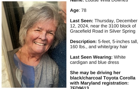 Urgent Search for Missing 78-Year-Old Louise Willa Downes in Silver Spring