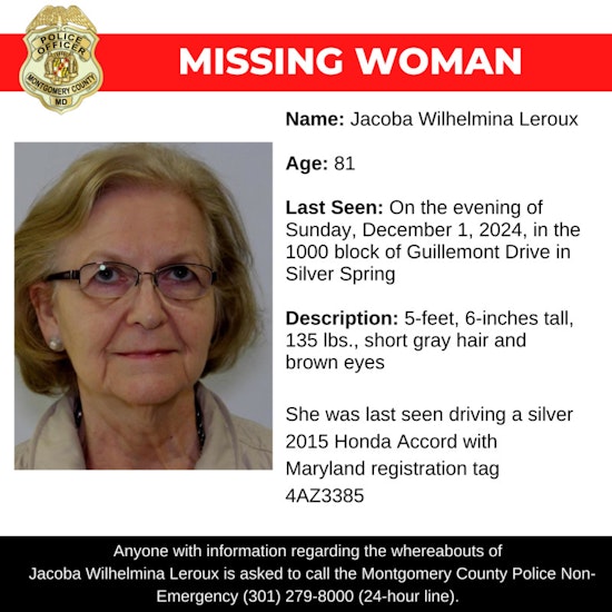 Urgent Search Underway for Missing 81-Year-Old Woman in Montgomery County