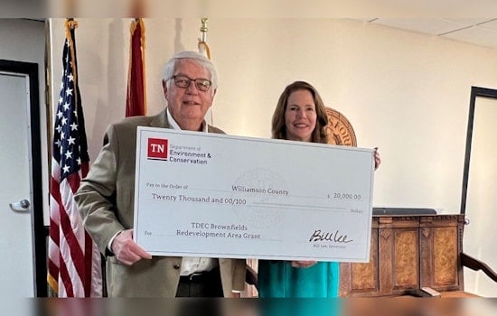 Williamson County Secures $20,000 TDEC Grant to Boost Brownfield Redevelopment Projects