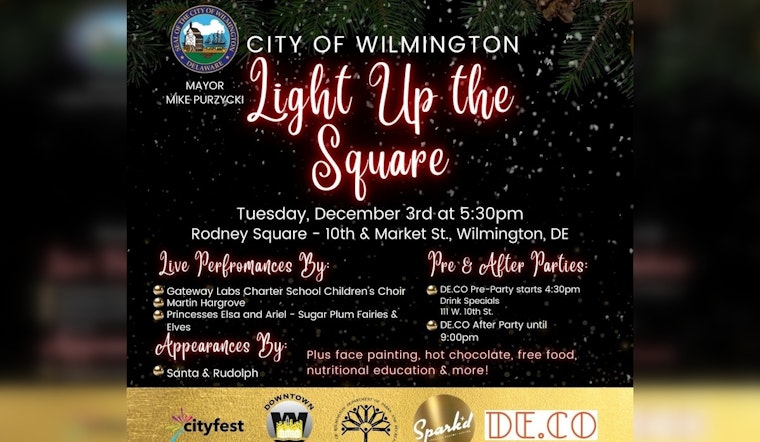 Wilmington to Sparkle with Holiday Cheer at Annual Light Up the Square Event Tonight