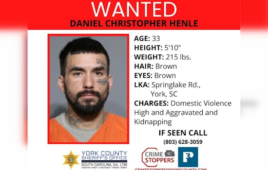 York County Manhunt Escalates for Suspect Charged with Christmas Day Domestic Violence and Kidnapping
