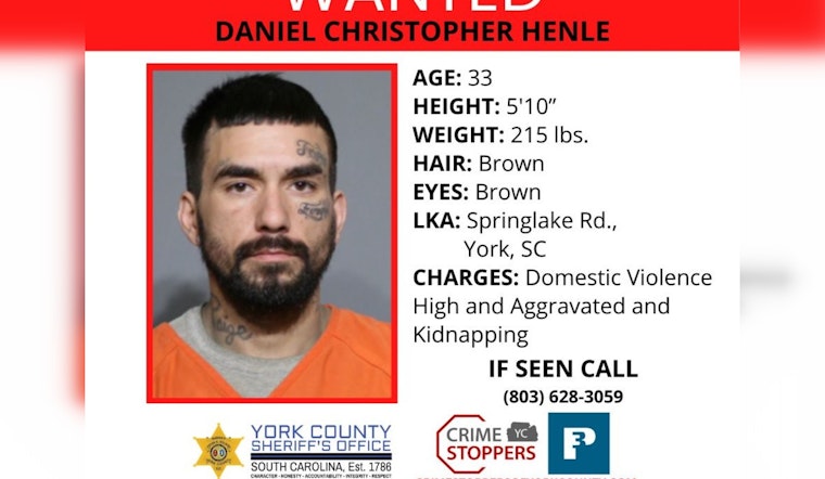 York County Manhunt Escalates for Suspect Charged with Christmas Day Domestic Violence and Kidnapping