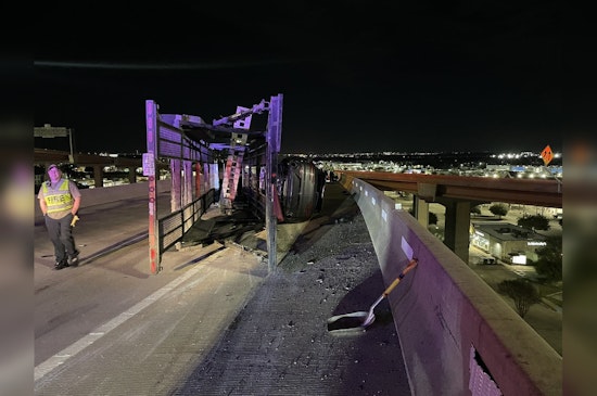 18-Wheeler Rollover on U.S. 183 Flyover Disrupts Austin Traffic, No Injuries Reported