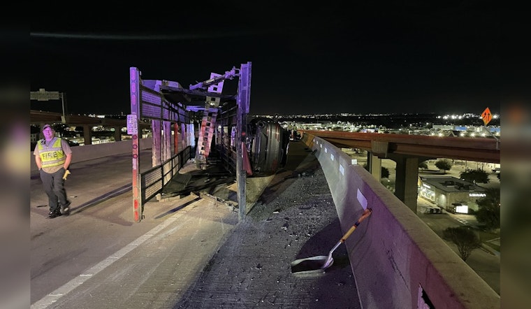 18-Wheeler Rollover on U.S. 183 Flyover Disrupts Austin Traffic, No Injuries Reported