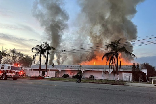 Abandoned San Bernardino Convalescent Hospital Engulfed in Blaze, No Injuries Reported