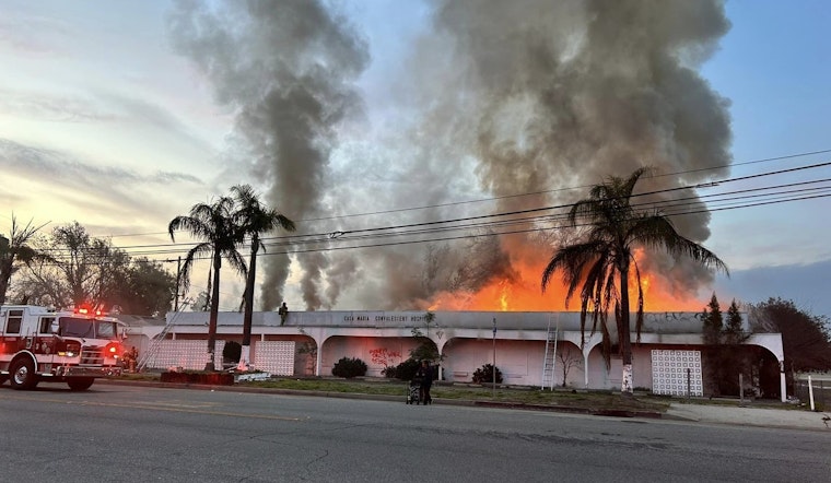 Abandoned San Bernardino Convalescent Hospital Engulfed in Blaze, No Injuries Reported