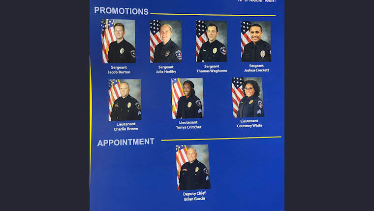 Arlington Police Department Honors Eight Officers with Promotions in Special Ceremony