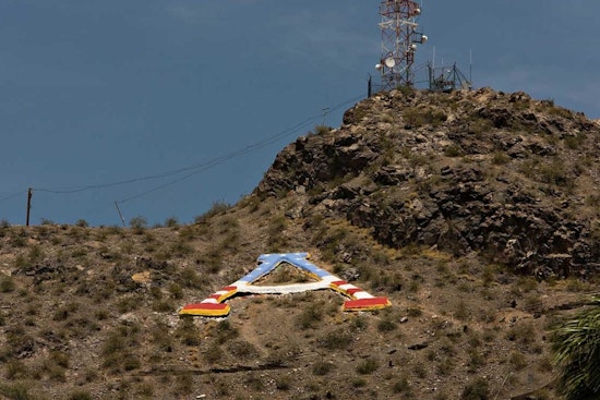 ASU's 'A' Mountain Temporarily Taken Over by University of Arizona Colors
