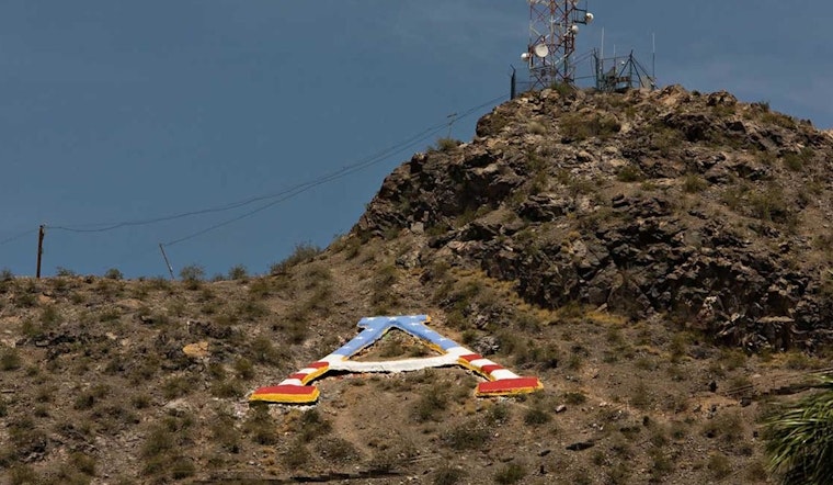 ASU's 'A' Mountain Temporarily Taken Over by University of Arizona Colors