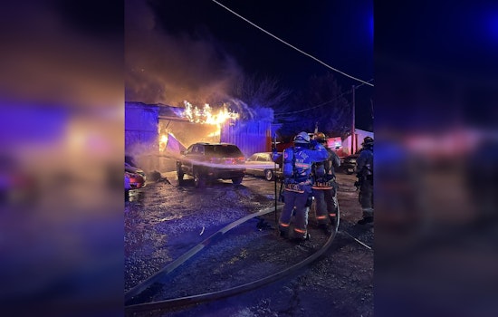 Austin Auto Shop Engulfed in Blaze, Firefighter Injured as AFD Tackles Late Night Inferno