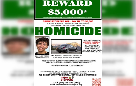 Authorities Seek Public's Help in Deerfield Beach Shooting Death of Teenager Bryan Fonseca