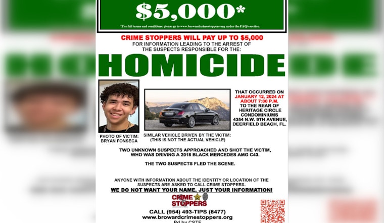Authorities Seek Public's Help in Deerfield Beach Shooting Death of Teenager Bryan Fonseca