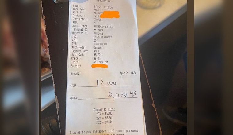 Benton Harbor Cafe Staff Stunned by Customer's $10,000 Memorial Tip