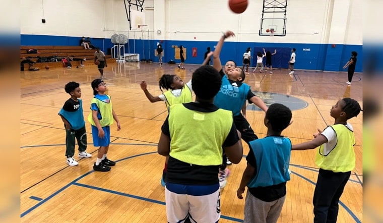 Boston Police Coach Youth at Mattapan's Perkins Center Basketball Clinic
