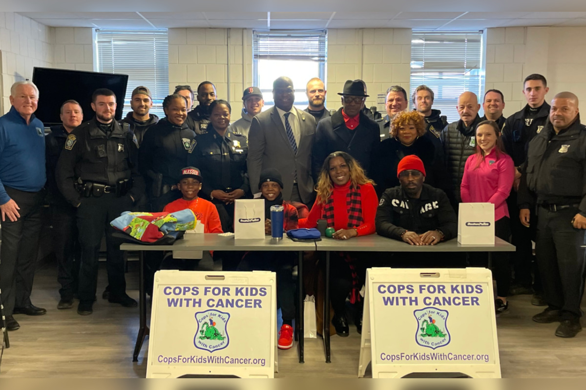 Boston Police Commissioner Cox and Officers Support Young Cancer