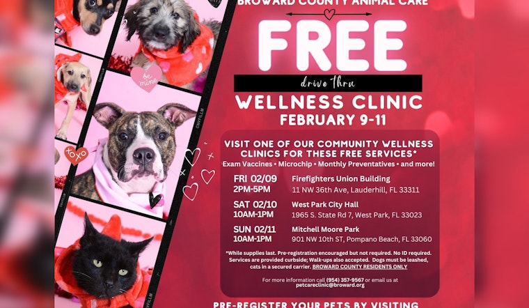Broward County Offers Free Pet Wellness Clinics in Lauderhill, West Park, Pompano Beach