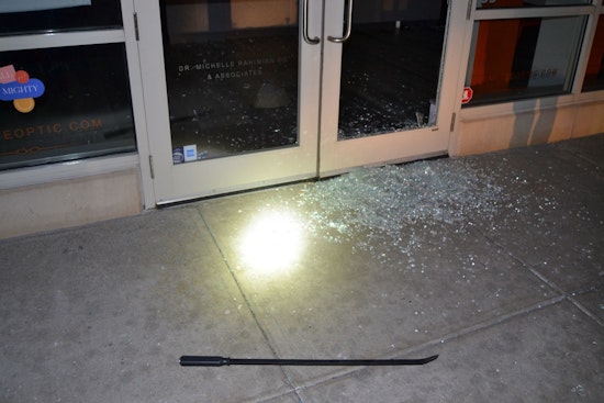 Burglars Shatter Door, Loot Eyewear Store at Derby Street Shoppes in Hingham