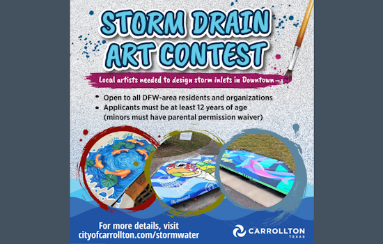 Carrollton Invites Public to Vote on Art Adorning Downtown Storm Drains in Conservation Push