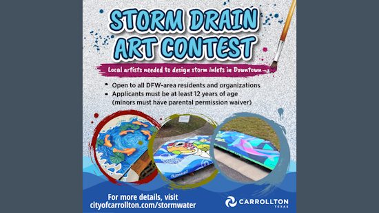 Carrollton Invites Public to Vote on Art Adorning Downtown Storm Drains in Conservation Push