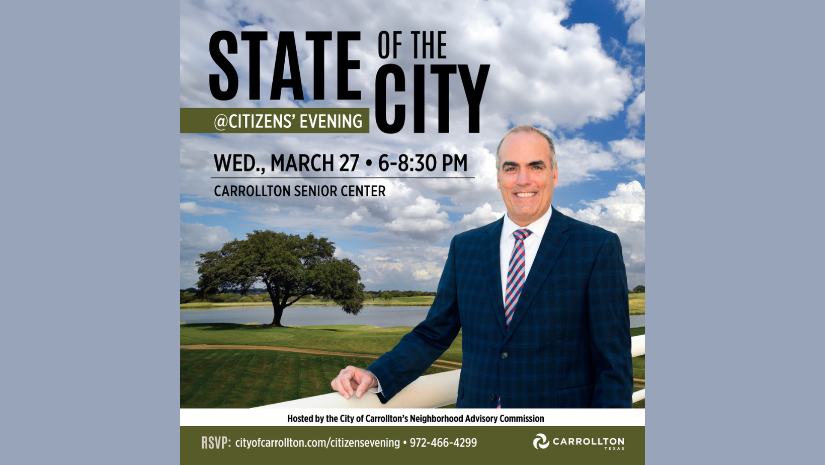 Carrollton's Mayor Steve Babick to Deliver State of the City at Annual