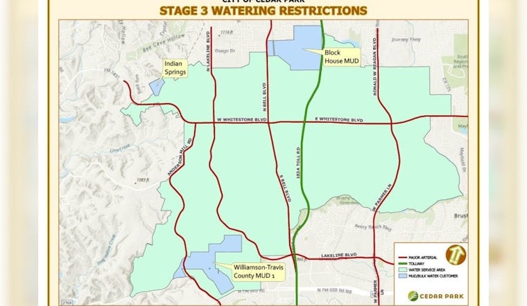 Cedar Park Enacts Stage 3 Water Conservation Amid Persistent Drought Conditions
