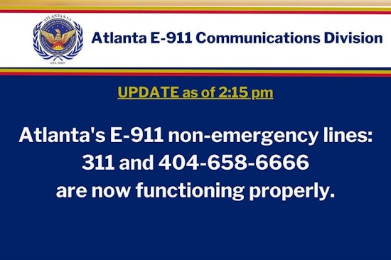 Cellular Service Disruption in Atlanta Affects E-911 Non-Emergency Lines, Police Offer Text and Web Alternatives