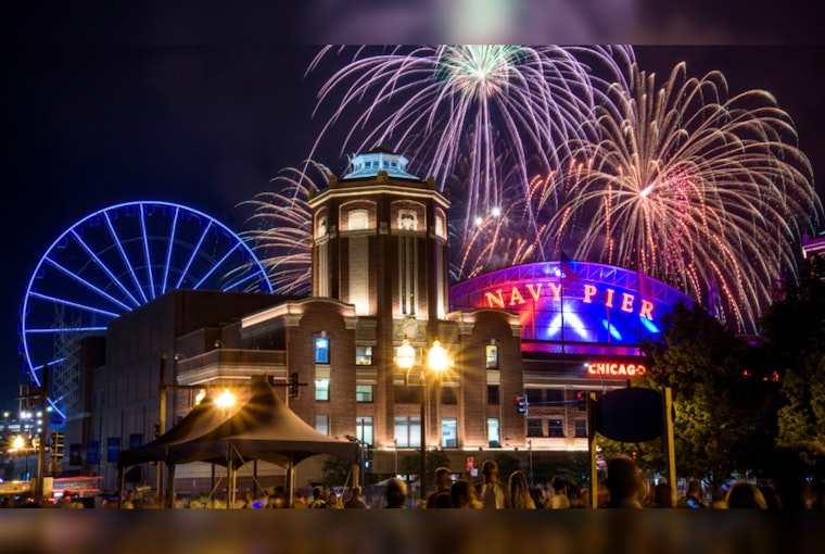 Chicago's Navy Pier Debuts Valentine's Day Fireworks Extravaganza with Centennial Wheel Romance