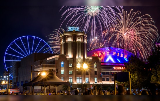 Chicago's Navy Pier Debuts Valentine's Day Fireworks Extravaganza with Centennial Wheel Romance