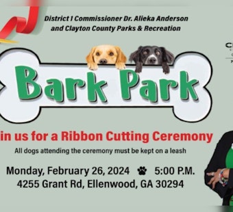 Clayton County to Celebrate Bark Park Opening in Ellenwood with Festive Ribbon-Cutting Ceremony