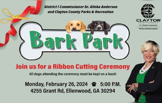 Clayton County to Celebrate Bark Park Opening in Ellenwood with Festive Ribbon-Cutting Ceremony
