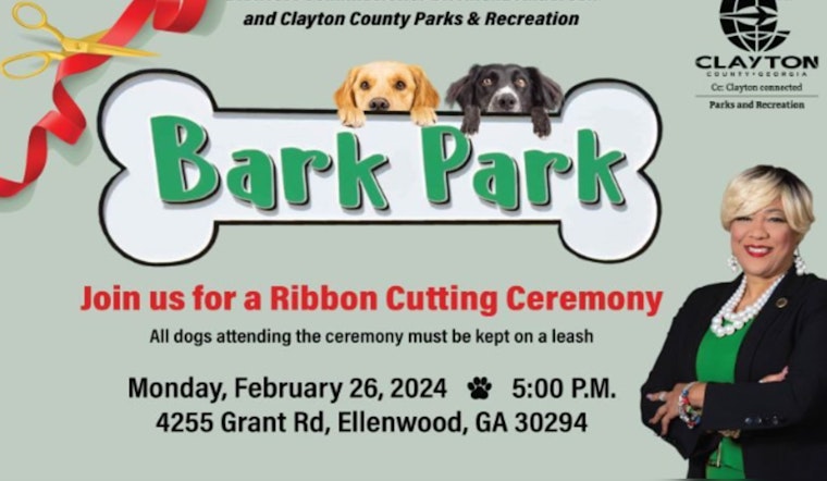 Clayton County to Celebrate Bark Park Opening in Ellenwood with Festive Ribbon-Cutting Ceremony