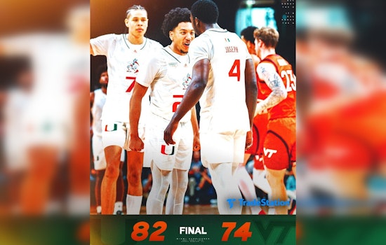 Cleveland's Double-Double Fuels Miami Hurricanes to Victory Over Virginia Tech, 82-74