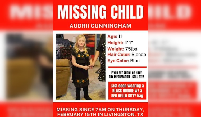 Community and Authorities in Polk County Mobilize in Desperate Search for Missing 11-Year-Old Audrii Cunningham