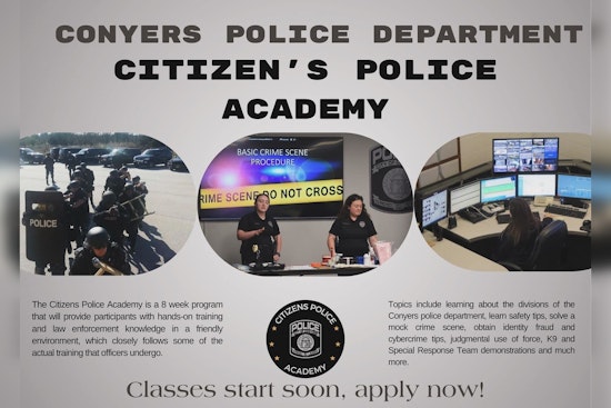Conyers Police Department Invites Locals to In-Depth Citizen Police Academy Starting March 12