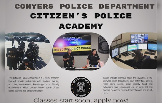 Conyers Police Department Invites Locals to In-Depth Citizen Police Academy Starting March 12