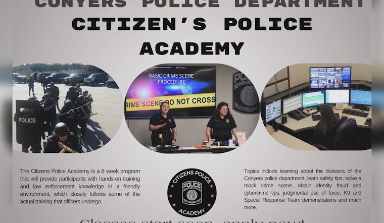 Conyers Police Department Invites Locals to In-Depth Citizen Police Academy Starting March 12