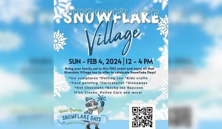 Coon Rapids Invites Families to Free Winter Wonderland Event at Snowflake Village