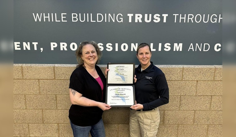 Coon Rapids Police Department Celebrates 20 Years of Dedicated Service by Records Technician Christy Bonczek