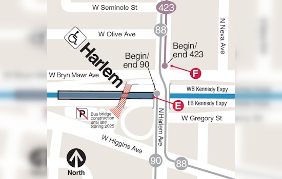 CTA Announces $19.6M Reconstruction of Harlem Blue Line Station Causing Detours and Service Changes in Chicago