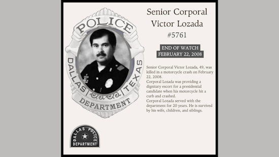 Dallas Police Department Honors Fallen Senior Corporal Victor Lozada on Social Media