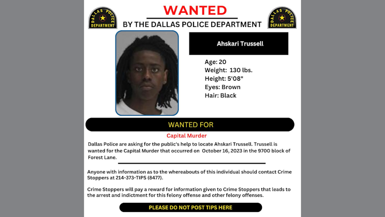 Dallas Police Seek Public Help to Locate Person of Interest Ashkari Trussell via #WantedWednesday Campaign