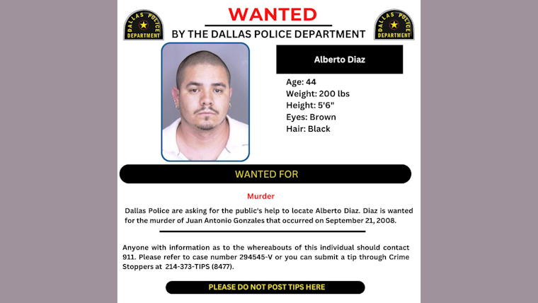 Dallas Police Seek Public's Help in Locating Man on #WantedWednesday via Social Media